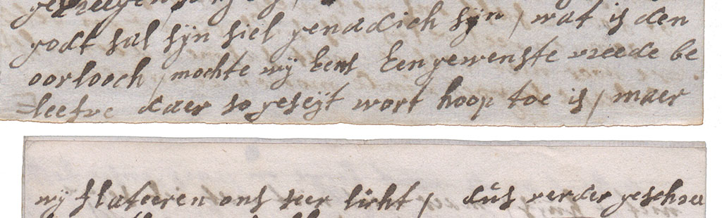 Brieffragment over dromen van vrede