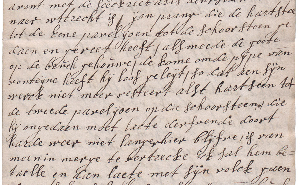 Brieffragment over de steenhouwer