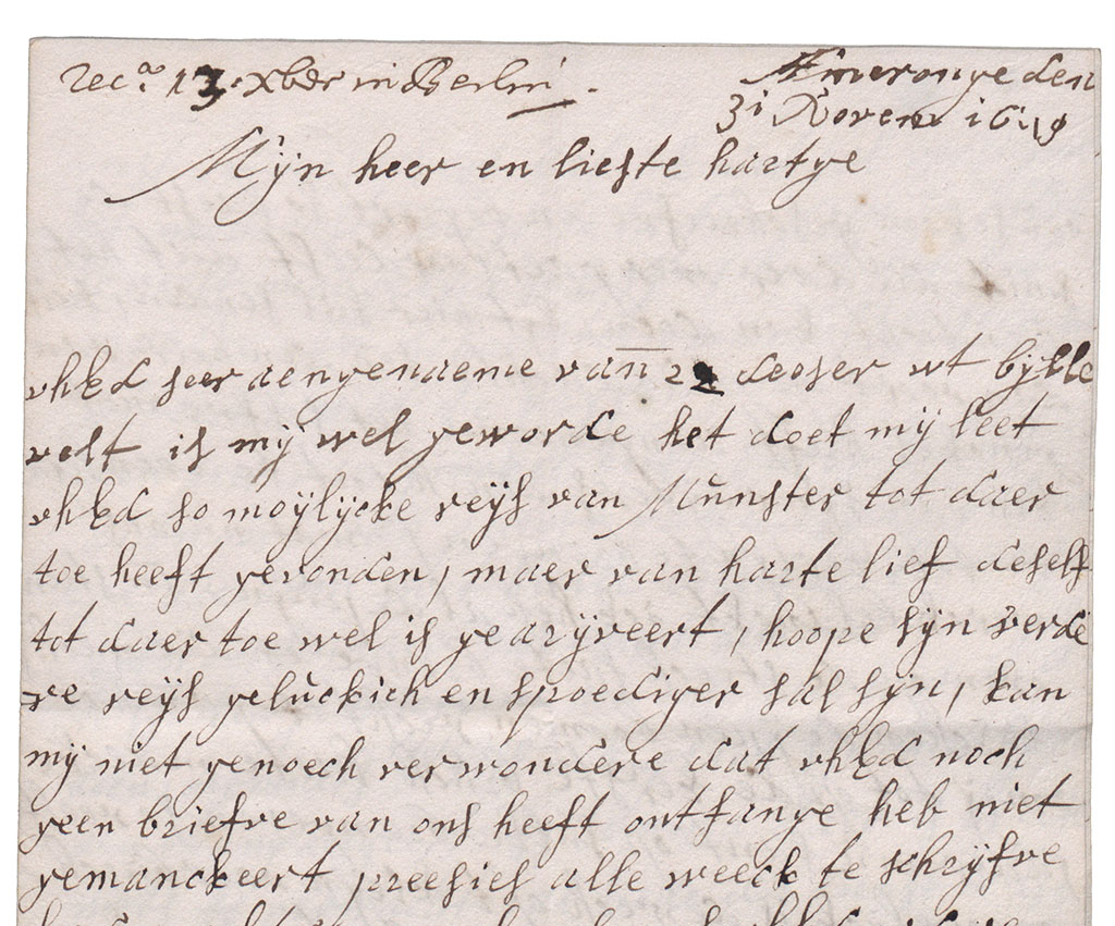 Brieffragment met aanhef