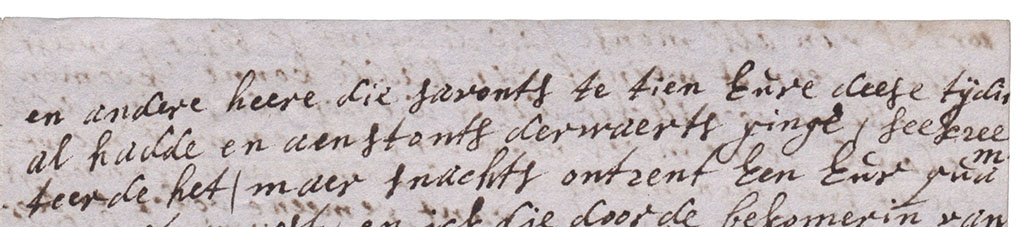 Tweede brieffragment over alarm in Den Haag