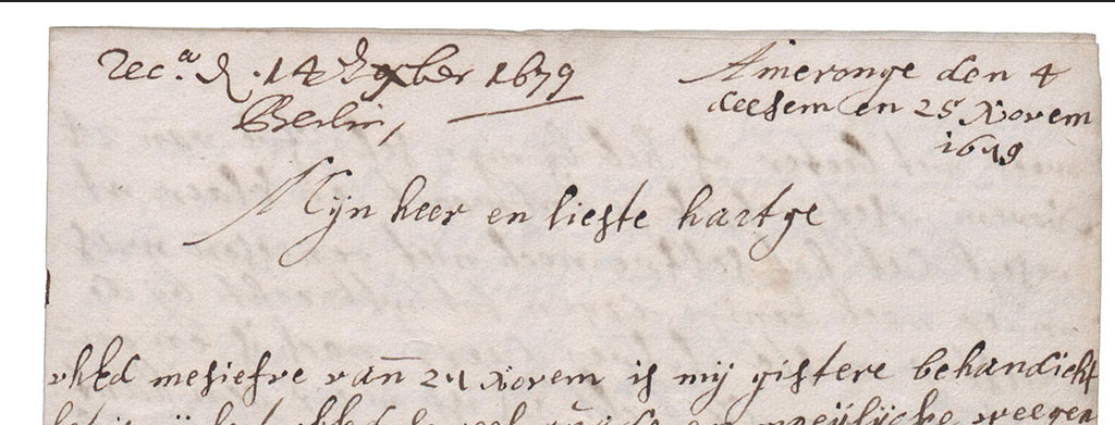 Datering brief en aanhef