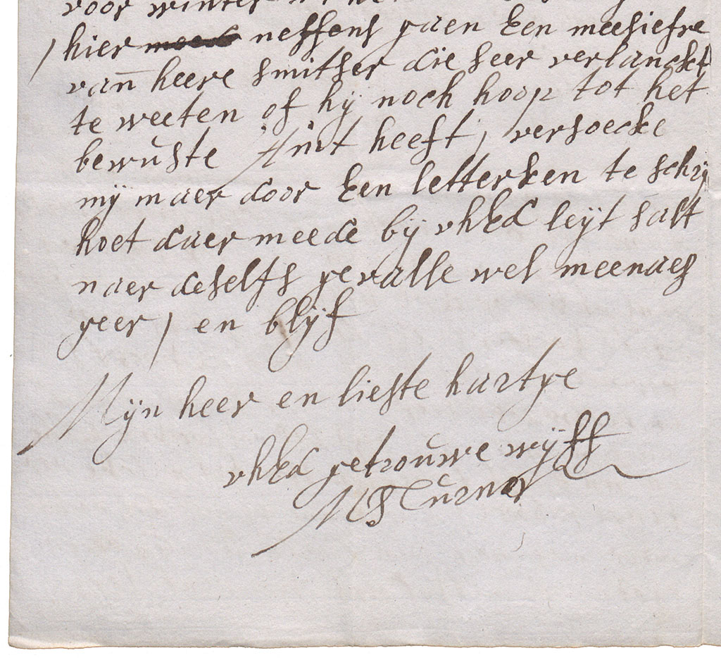 Brieffragment over de brief van Smissaert