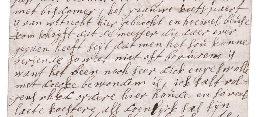 Brieffragment grauwe koetspaard