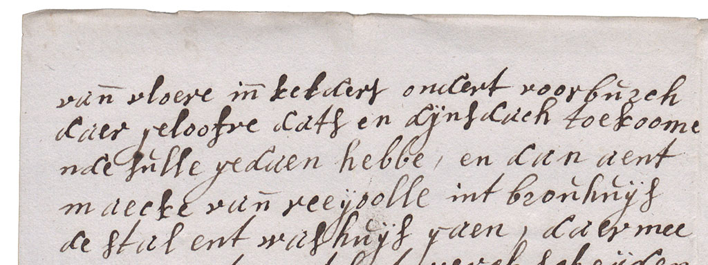 Tweede brieffragment werkzaamheden