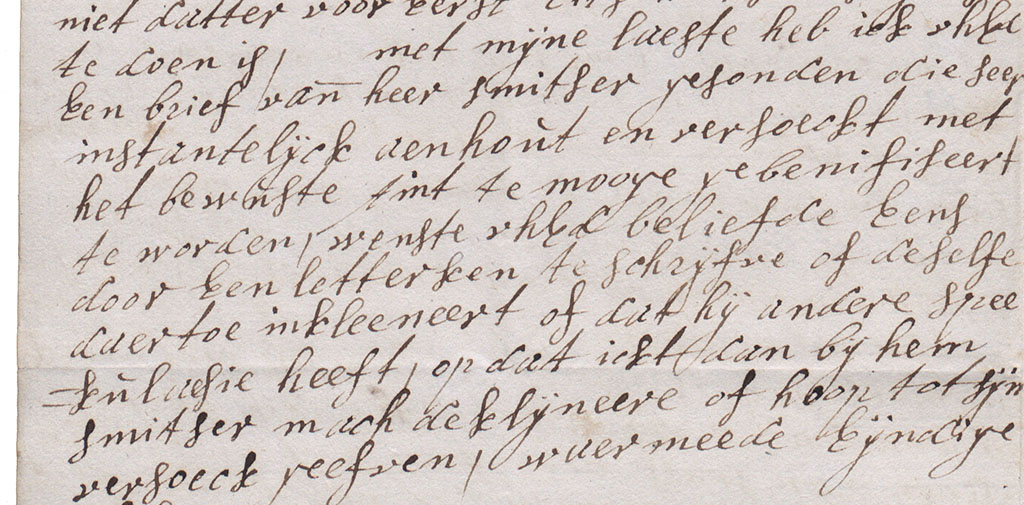 Brieffragment over Smissaert