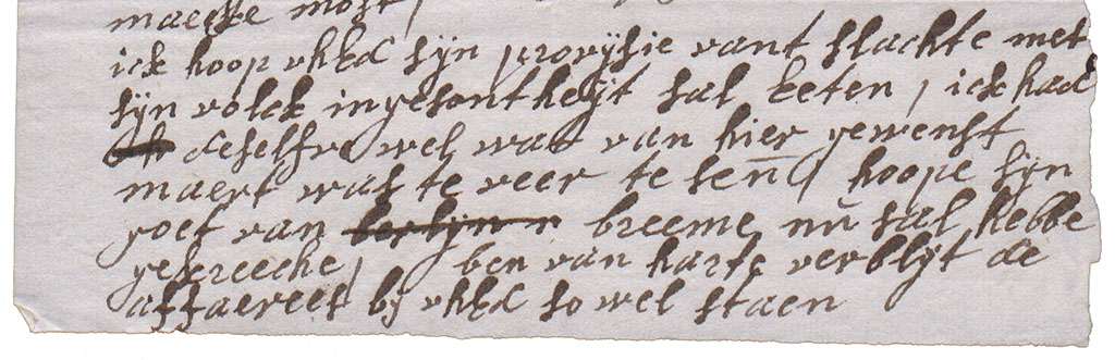 Naschrift over slacht en onderhandelingen