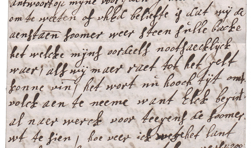 Brieffragment huur personeel steenoven