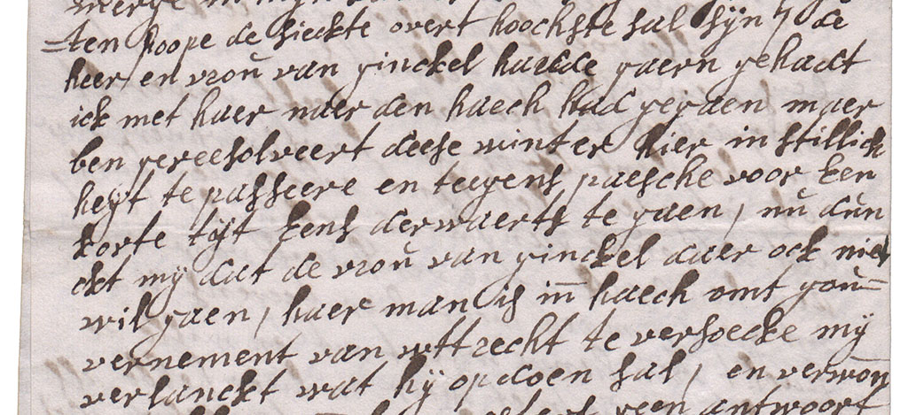 Brieffragment Van Ginkel en Philippota naar Den Haag