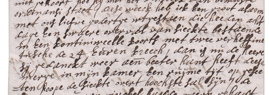 Brieffragment zieke Godertje