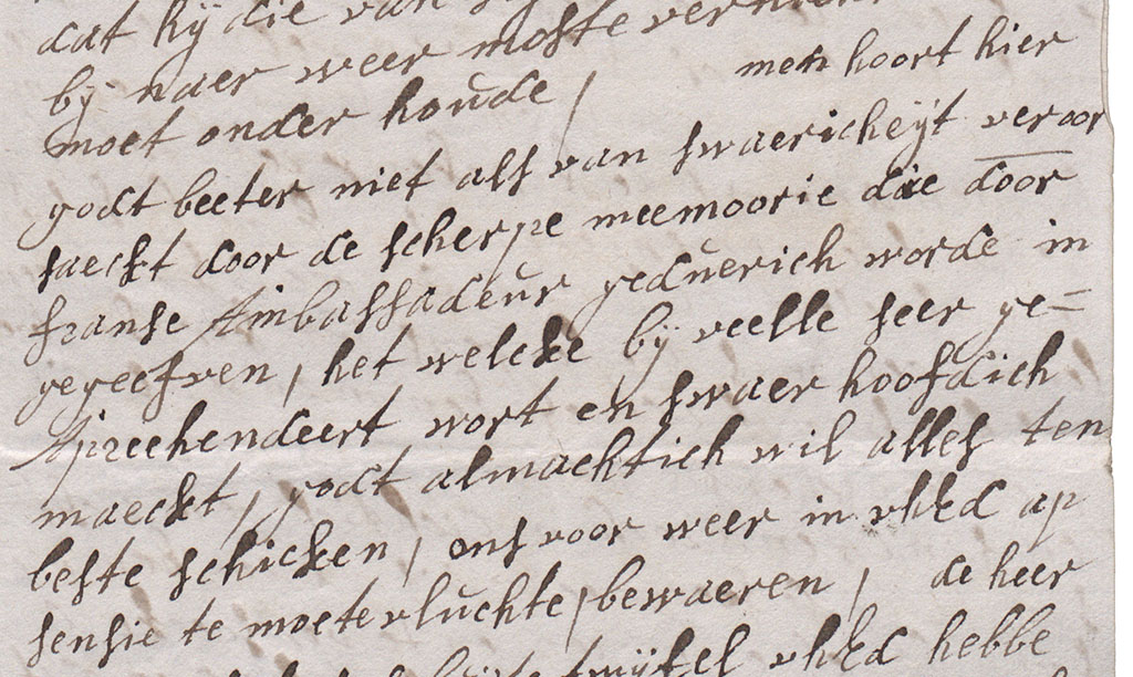 Brieffragment Franse diplomaat