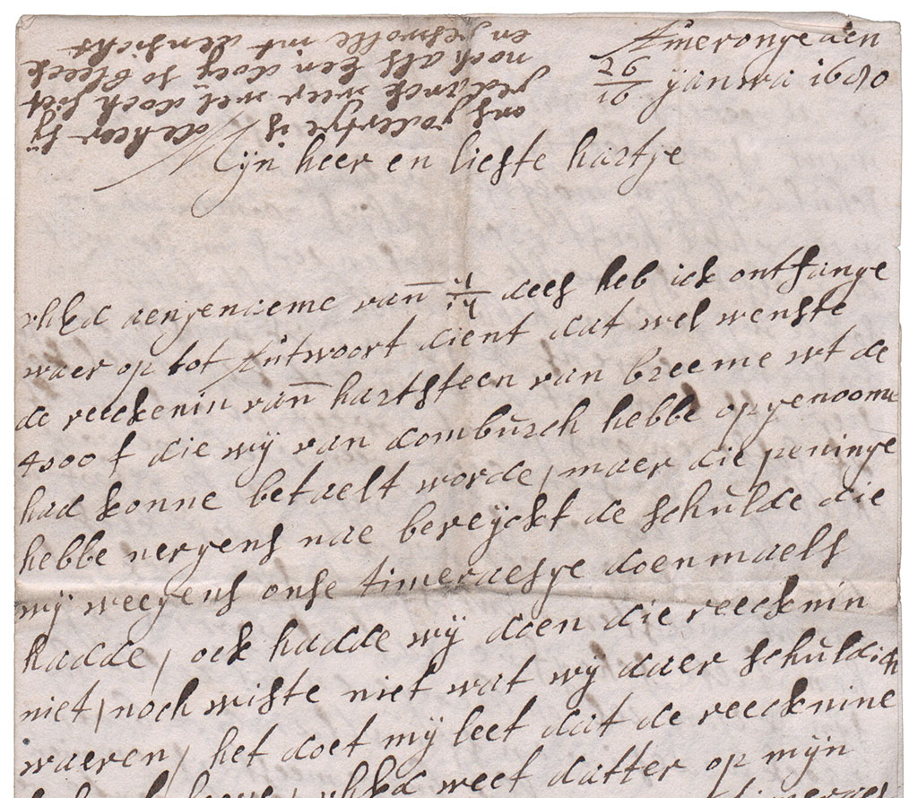 Brieffragment opgelopen kosten