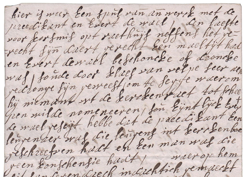 Eerste brieffragment over het kerstschandaal