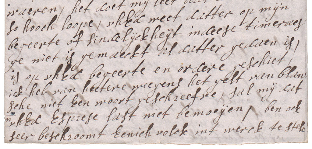 Eerste brieffragment zuinigheid en leningen