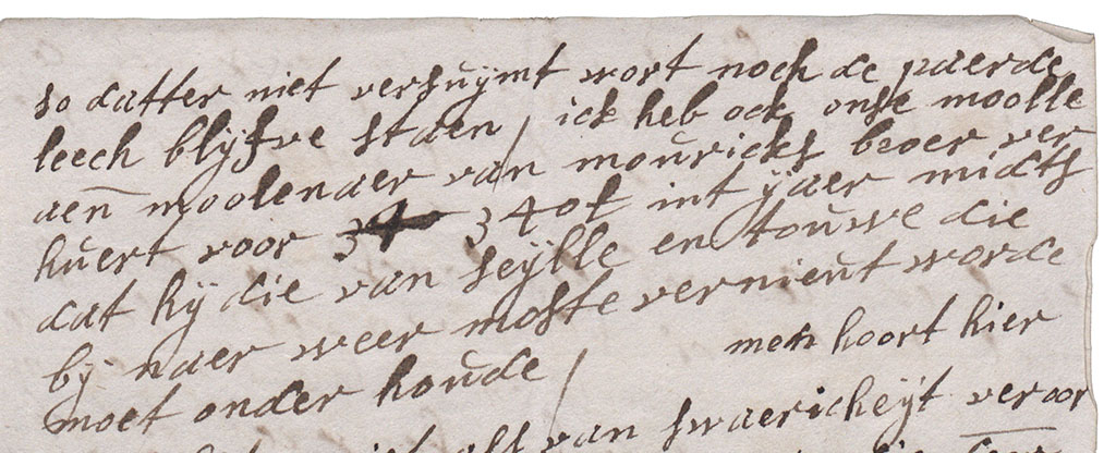 Tweede brieffragment water zand en wind