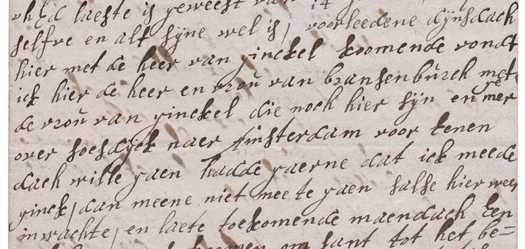 Brieffragment uitstapje naar Amsterdam