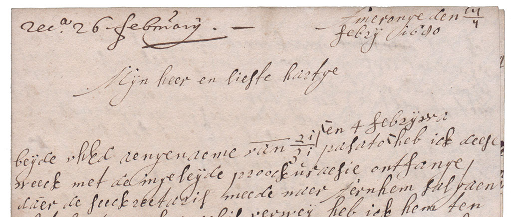 Brieffragment over ingeleide procuratie