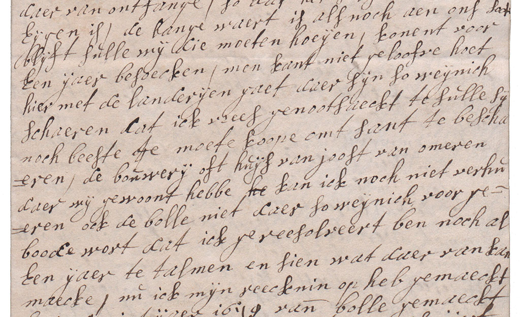 Brieffragment over pacht