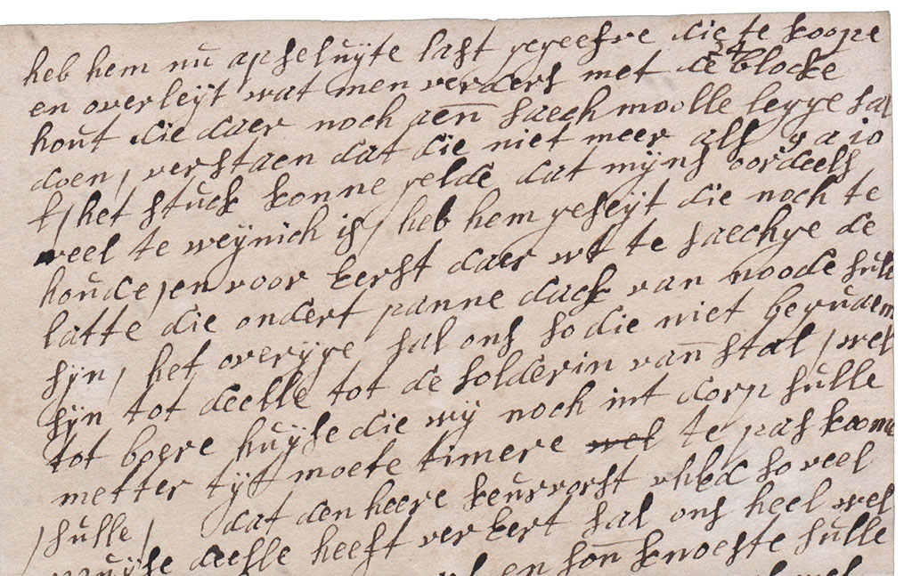 Brieffragment over resthout