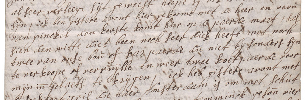 Brieffragment plannen paardenmarkt