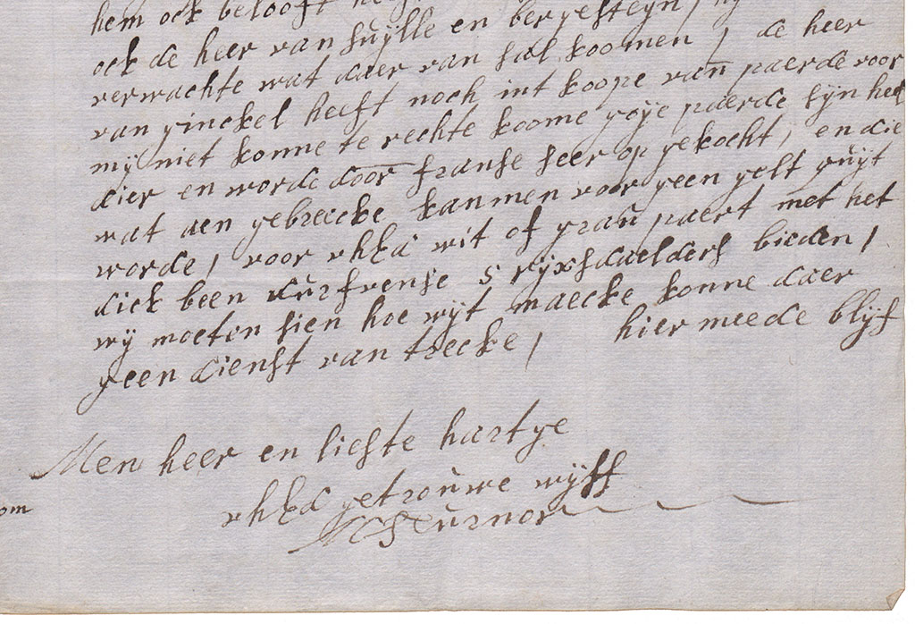  Brieffragment resultaat paardenmarkt