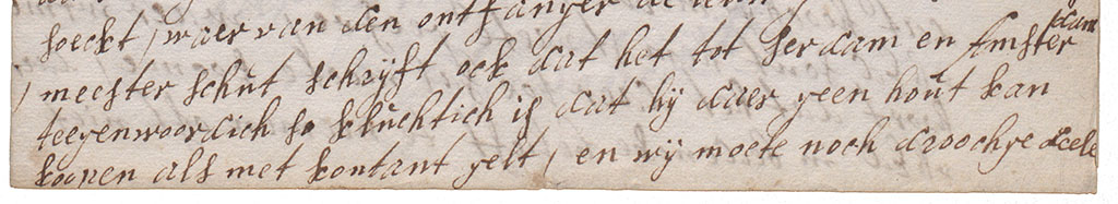 Eerste brieffragment hout en pannen