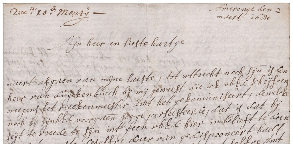 Brieffragment Rekenmeestersambt