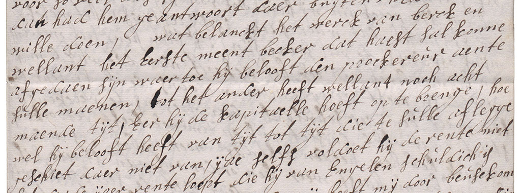 Brieffragment schuld van Welland