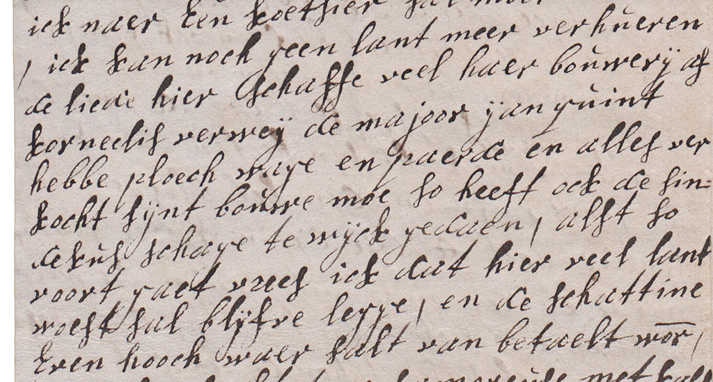 Brieffragment afhakende boeren