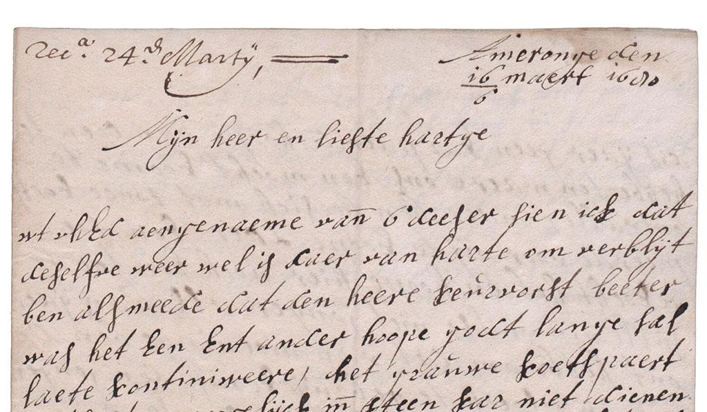 Brieffragment gezondheid GA en keurvorst