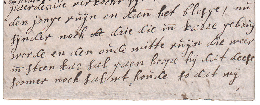 Eerste brieffragment probleempaarden