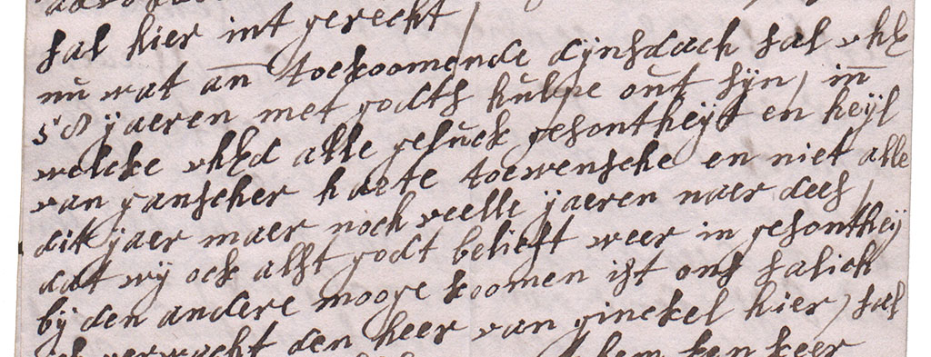 Brieffragment verjaardag Godard Adriaan