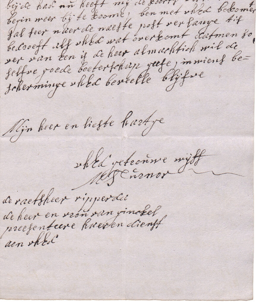 Brieffragment emotionele Margaretha