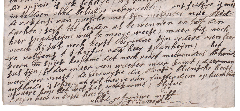 Brieffragment afsluiting