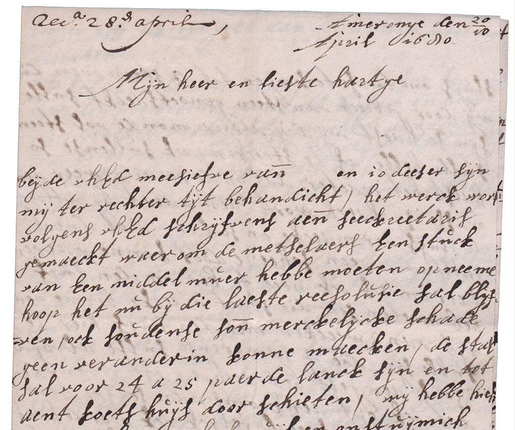 Brieffragment stallen