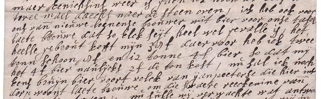 Brieffragment bier