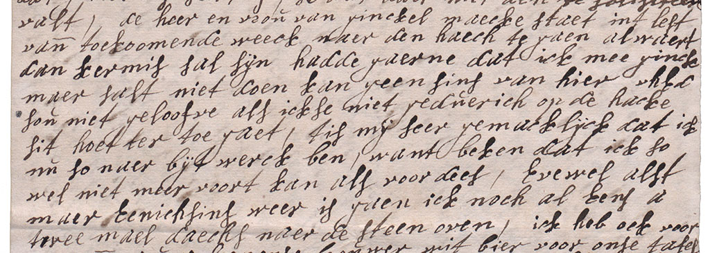 Brieffragment kermis en werk