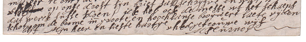 Brieffragment schapenmest