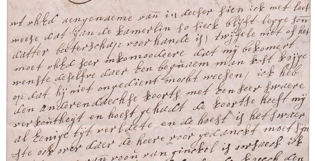 Brieffragment ziekte