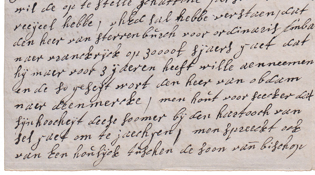 Eerste brieffragment buitenlands nieuws