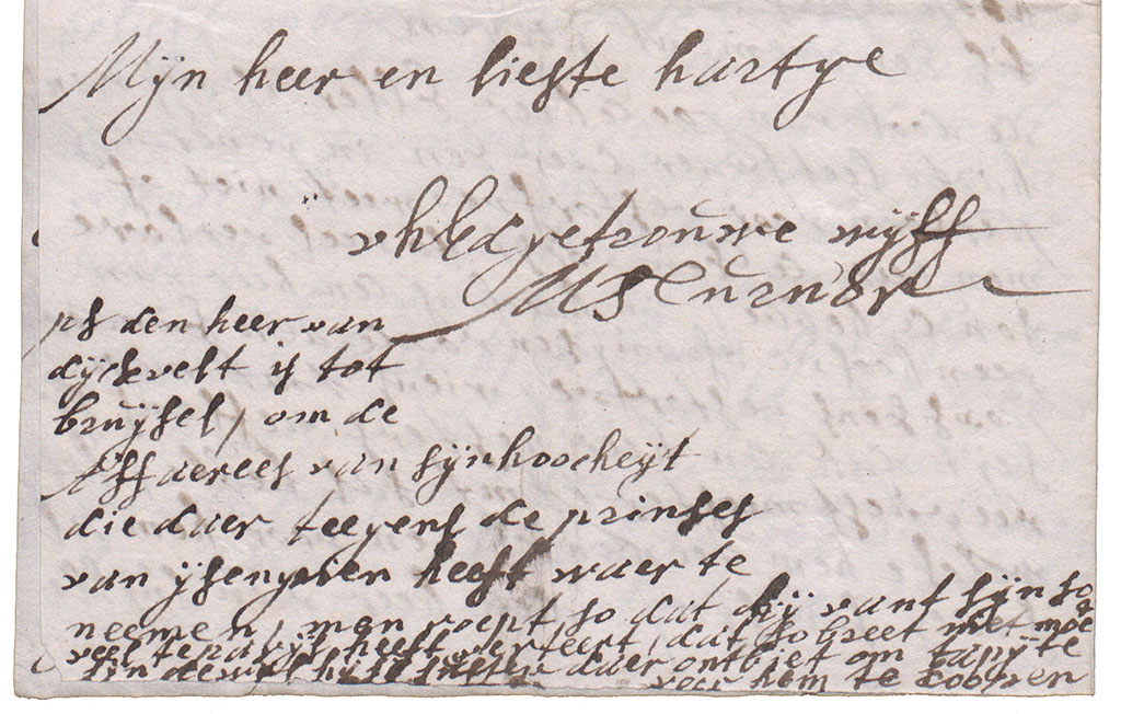 Naschrift heer van Dijkeveld