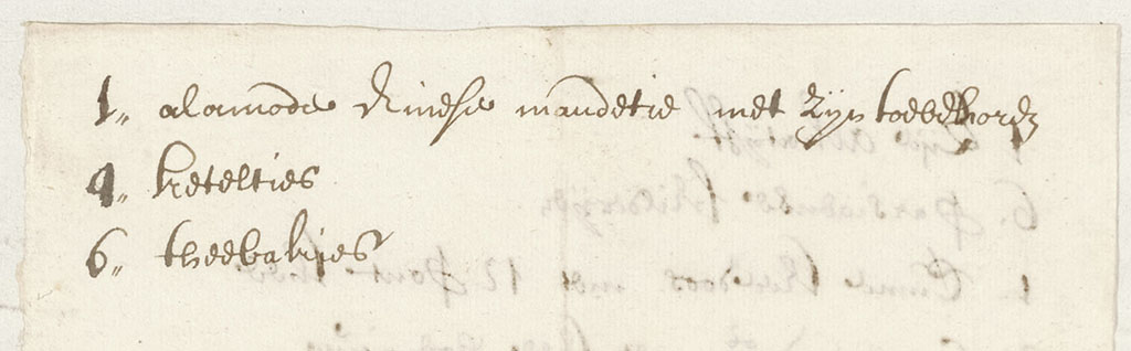Memorie met de inhoud van de Oost-Indische kist (2).