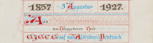 Gecaligrafeerde tekst 1857-1927