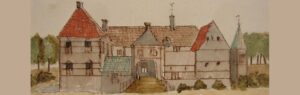 Tekening van een kasteel