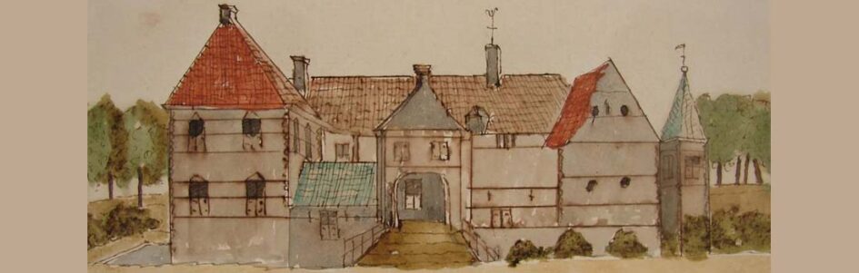 Tekening van een kasteel