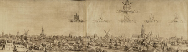 panorama van de stad utrecht