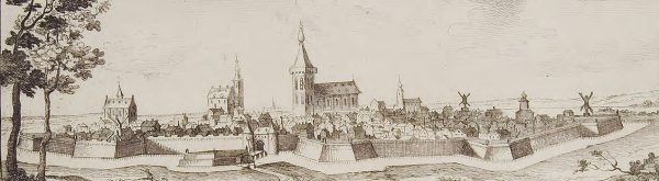 De vesting Groenlo van een afstand