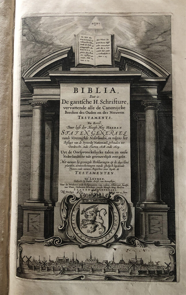 Titelblad van de statenbijbel