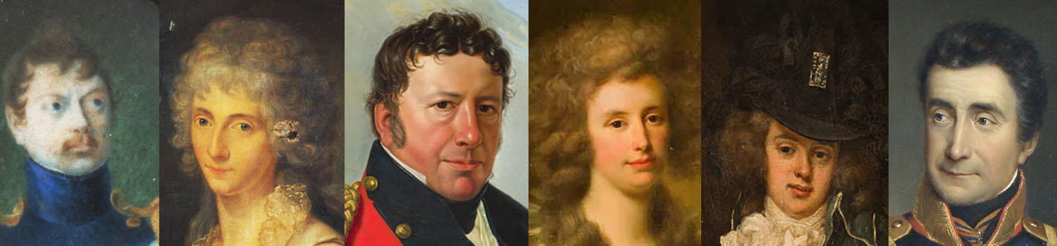 Zes portretten van drie mannen en drie vrouwen