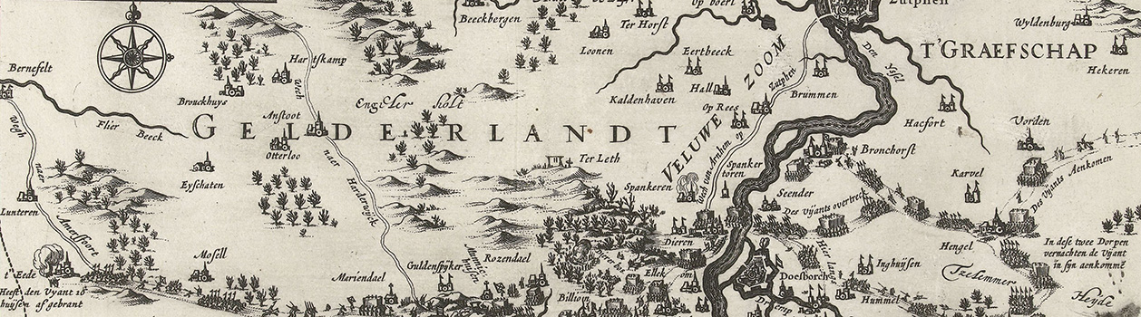 Kaart van een veldtocht waarbij de IJssel wordt overgestoken