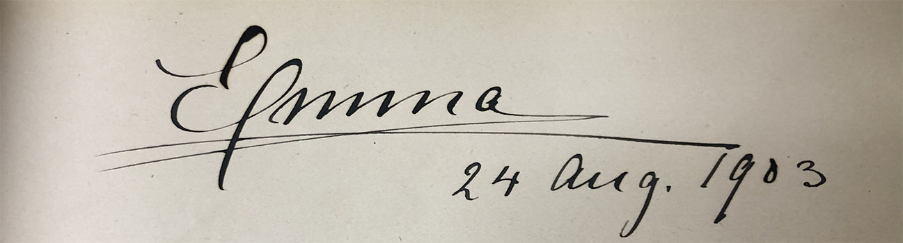 Handtekening van Emma, 24 Aug 1903